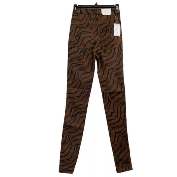 New Free People x We Wore What Piped Stiletto Slit Jeans $148 Sz 26 Tiger Brown - Picture 3 of 4